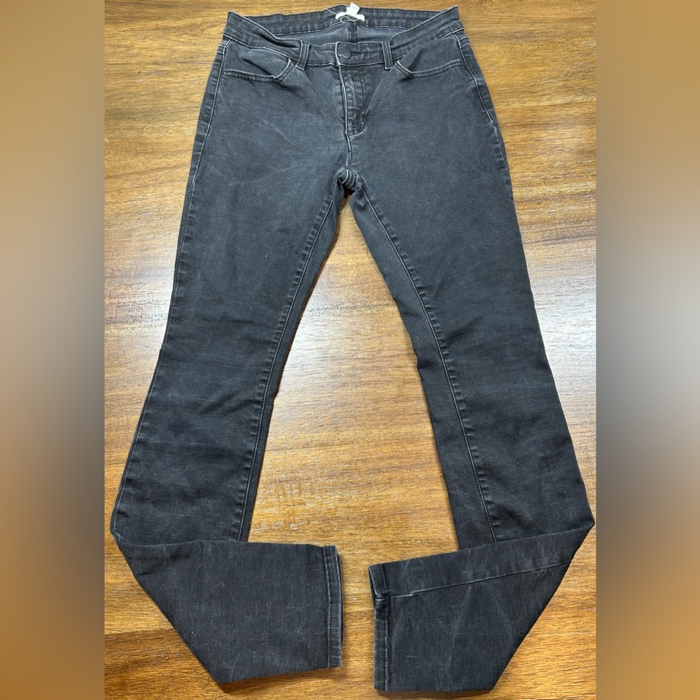 Eileen Fisher Organic Cotton Skinny Jeans Women's 6 Black Denim Stretch